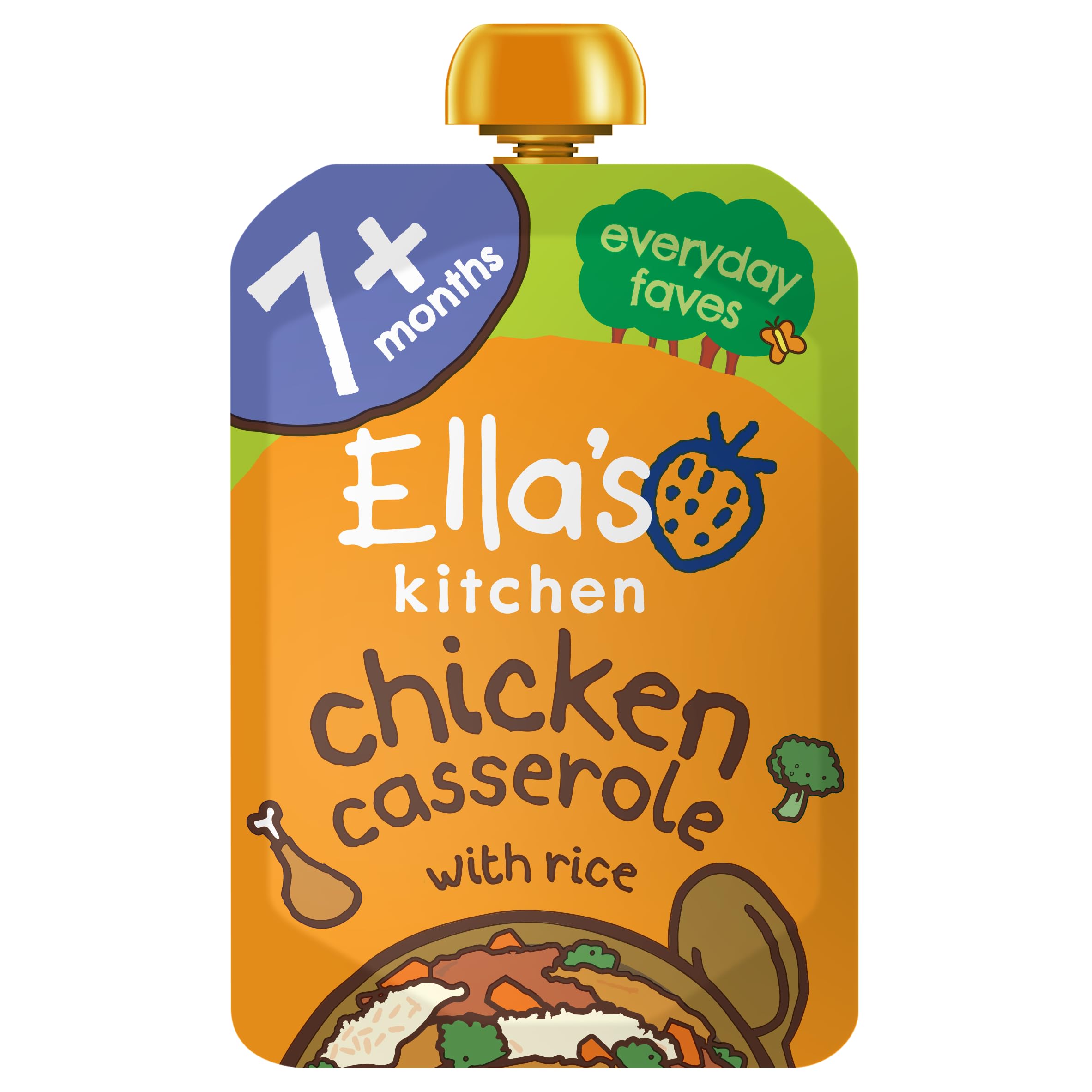 Ella's Kitchen Organic Chick-Chick Chicken Casserole with Rice From 7 Month, 130g