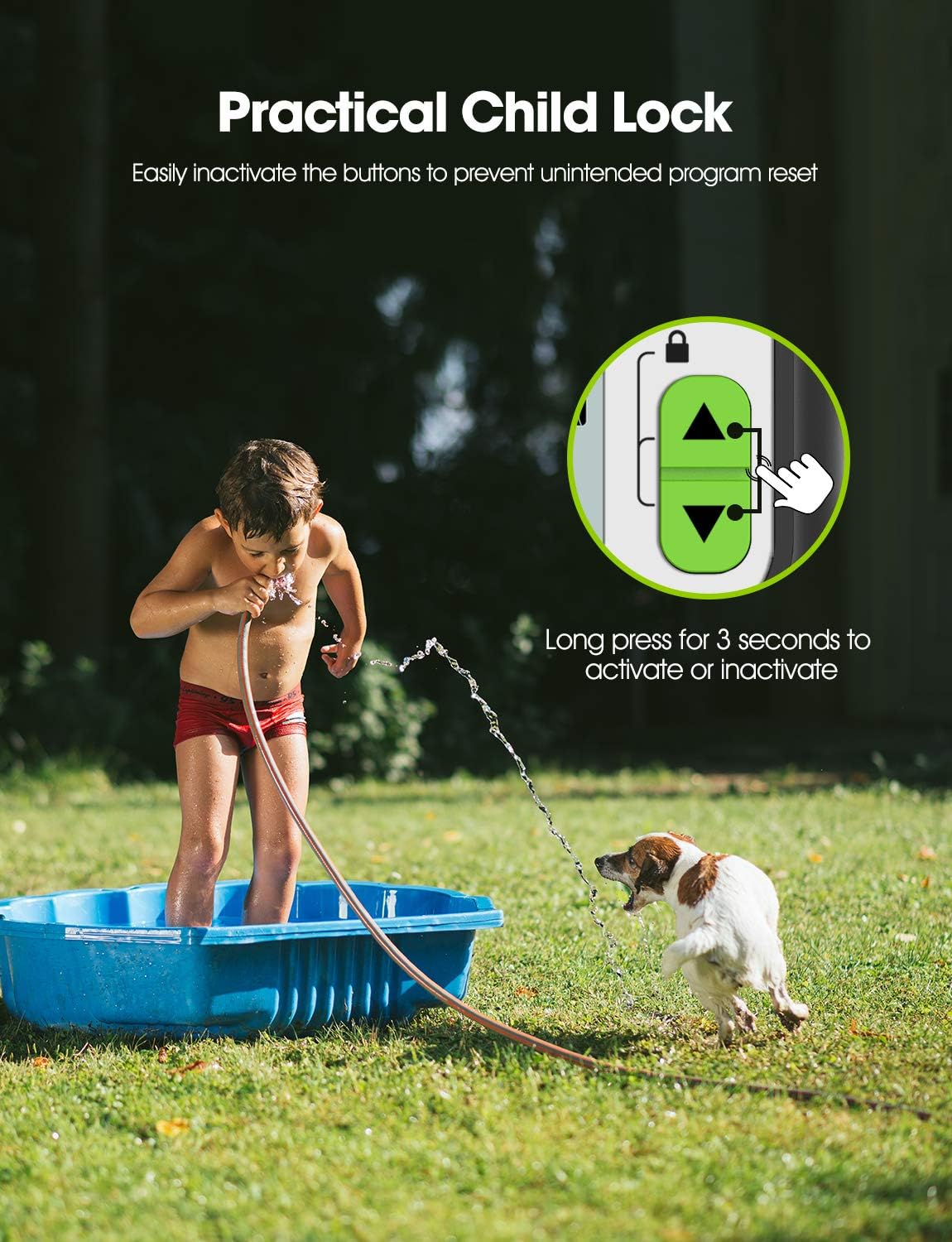 Homitt Water Timer, 3 Separate Watering Programs Sprinkler Timer with Rain Auto Sensor Function, Hose Timer/Single Valve Faucet Timer for Garden, Drip Irrigation, Sprinkle System, Rain Barrel : Garden & Outdoor