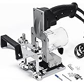 Mortise and Tenon Jig Tools for Woodworking Routers, Tenon Cutter, Mefape Manual Mortising Machine, Invisible Slotting Machine Jig Stand, 3-Axis Guide Rail for Adjust Trimming Length and Width