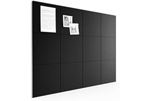 Large Cork Board Alternative - Slat Wall Paneling, Felt Bulletin Board Tiles for Office Decor, Push pin Board Office Wall Org
