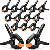 14 Pack Spring Clamps, Backdrop Clips, Balloon Arch Clips, 3.5 inch Heavy Duty Clip Plastic Small Spring Clip, Wood Clamps for Backdrop Stand, Crafts, Tarp, Woodworking, Pool Cover, Photography