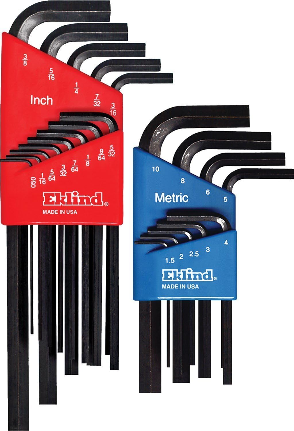Eklind10022 Hex L-Key Allen Wrench Combo- Long Inch + Short MM (2 Sets 22pc)