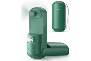 HonHey Handheld Fan Misting Fan, 3 in 1 Hand Fan, Portable Mini Fan with Rechargeable Battery Operated and 3 Adjustable Speed[6-13-20 Working Hours], Foldable Personal Fan for Girls Women Travelling