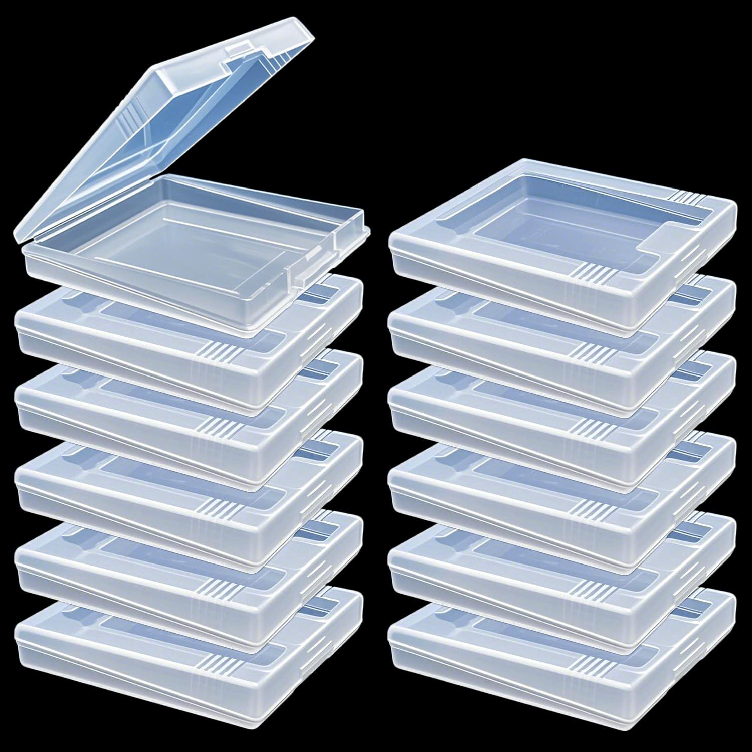 Sanviatime 12Pcs Clear Game Card Case Protective Game Cartridge Case Plastic Game Card Storage Box Dust Cover Game Cartridge Holder for Nintendo Gameboy Color GBC