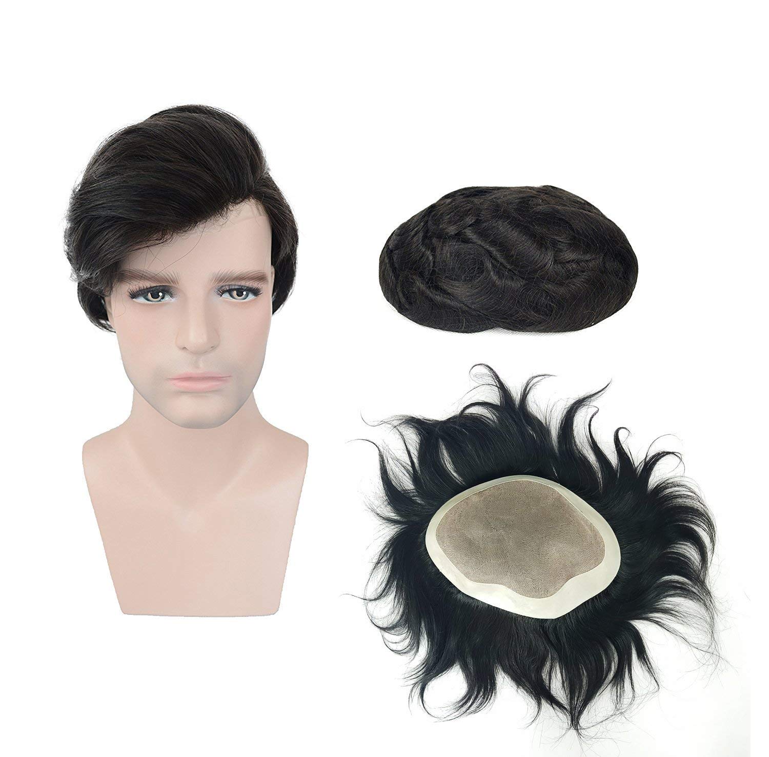 Stylazo Natural Human Hair Toupee Patches Systems Wig For Men