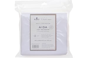 DMC Charles Craft Polyester Aida XL Fabric 14ct 48"x60" (White)