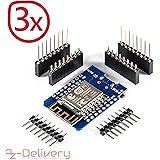 AZDelivery ⭐⭐⭐⭐⭐ 3 x D1 Mini NodeMcu WiFi Lua Internet Module Development Board for Arduino including free eBook!