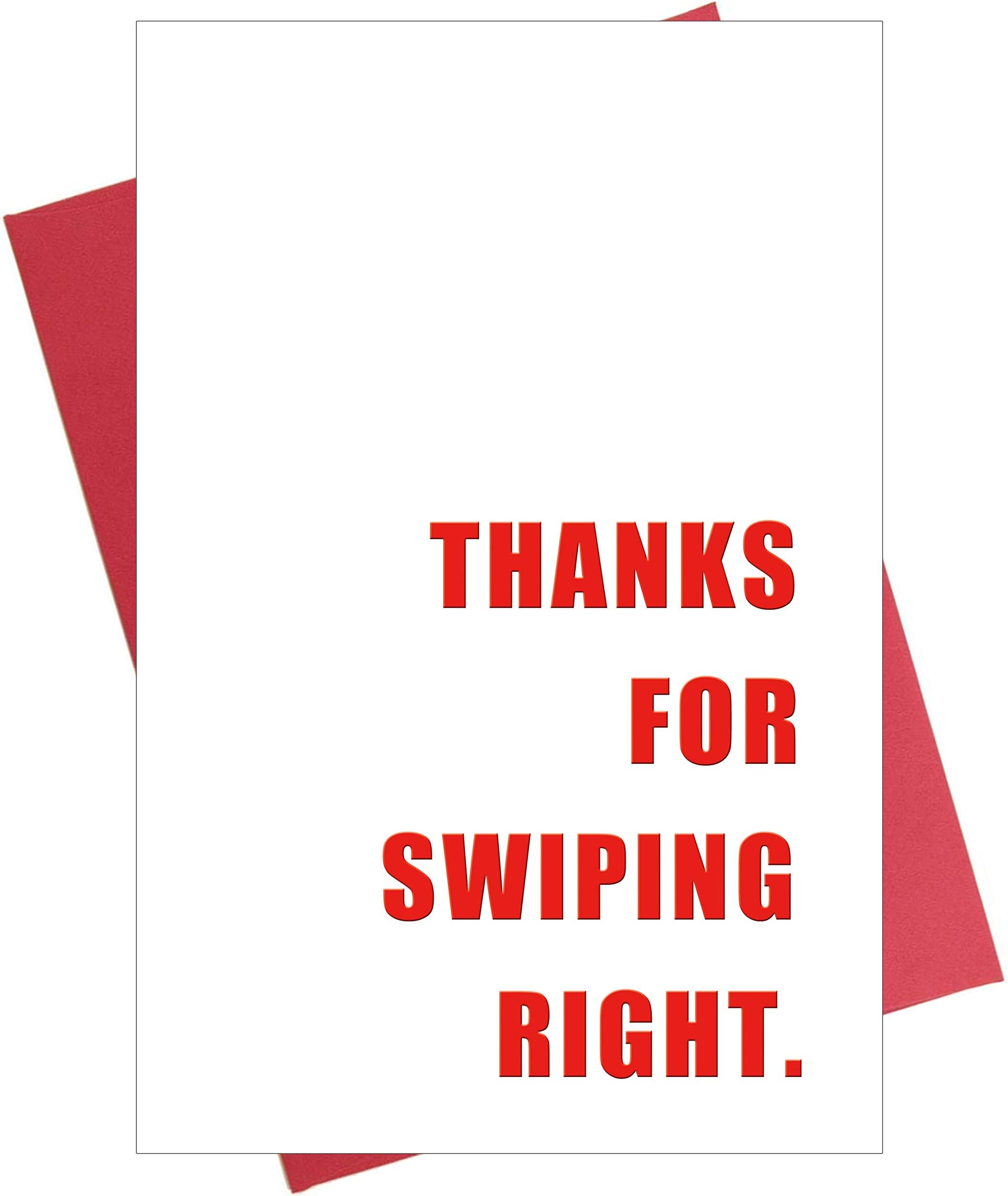 Boyfriend Anniversary Card, Unique Cyber-love Greeting Card, Swipe Right Online Dating Card for Him