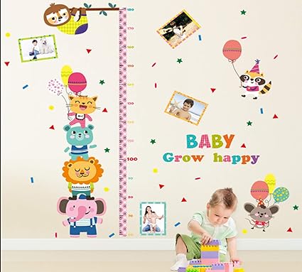 Amazon 出産祝い ウォールステッカー 出産祝い 男の子 出産祝い 女の子 身長計 子供 身長ワカール 子供 You Jia 誕生日 成長記録 子供部屋 壁飾り玄関 保育室 Diy 測定範囲60 180cm 子どもも大人も兼用 動物園 ウォールステッカー オンライン通販