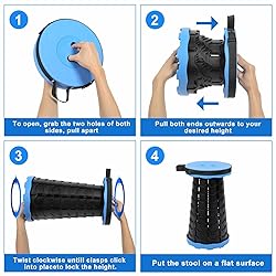 VOLIXOD Foldable Telescoping Stool