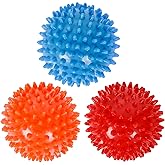 ZHAYAO 3 Pack Spiky Hard Massage Balls, Massager Rollers for Plantar Fasciitis,Muscle Soreness Massager Ball - Exercise, Neuro-Balance, Physical Therapy, 3 inches