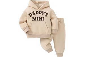 Voonlie Toddler Baby Boy Fall Clothes Long Sleeve Hoodie Sweatshirts Pants Set Infant Winter Outfits