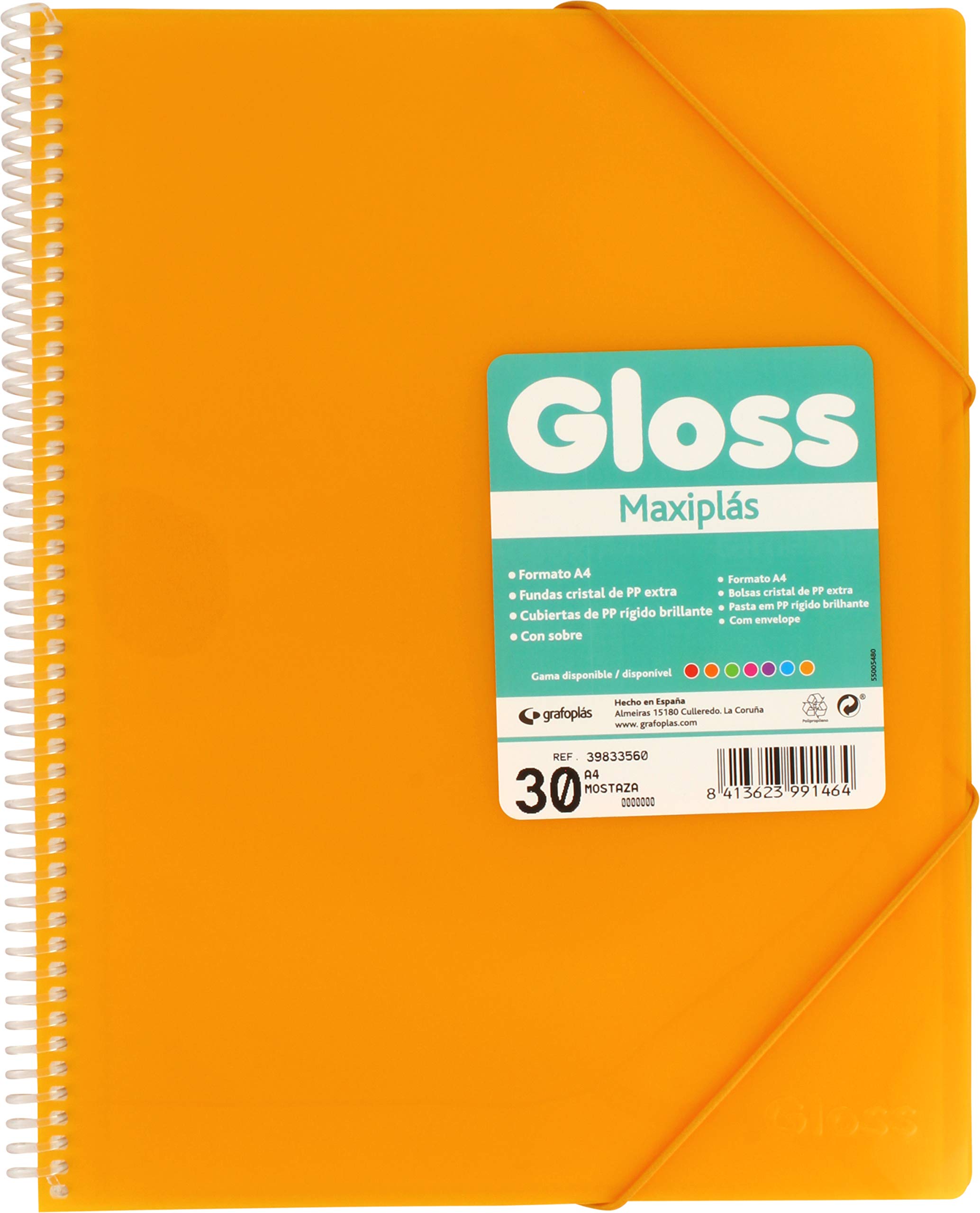 Grafoplás Folders of Covers 30 Fundas Mustard