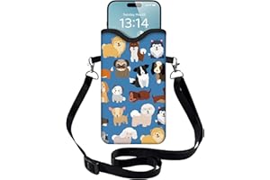 HAQUAKE HAQuke Men Women Phone Sleeve Pouch Case Bag with Crossbody Strap/Neck Lanyard for iPhone 17/16/15 Pro Max, Air, 16/15 Plus, 16e; Blue
