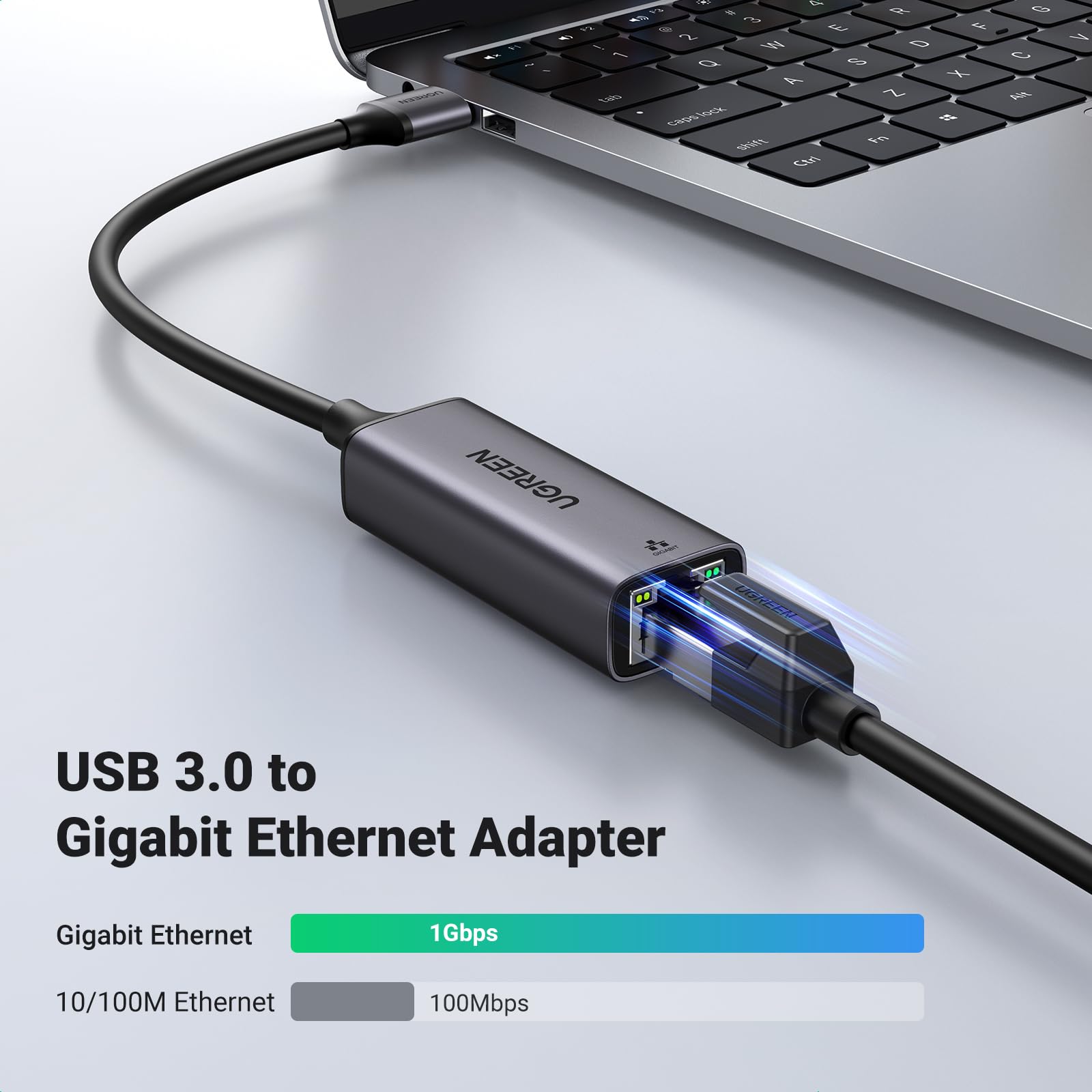 Ugreen Usb Network Adapter Showing Aluminium Construction And Compact Design
