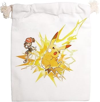 Amazon Danesi ２０x２５cm ポケモン ピカチュウ 巾着袋 中 給食袋 ギフトバッグ 小物入れ コップ袋 こども お弁当 保育園 男の子 女の子 おしゃれ かわいい キャラクター バッグ スーツケース