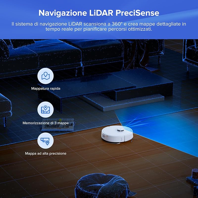 Q7 L5+ Set Robot Aspirapolvere con Stazione Svuotamento Automatico