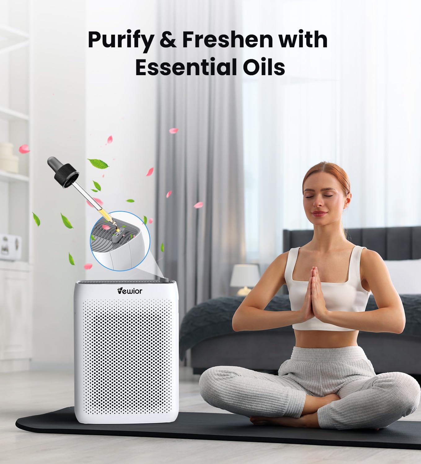 VEWIOR Air Purifiers for Home Large Room Up to 3000Sq.ft, H13 HEPA Filter Air Purifier for Bedroom with PM2.5 Display Air Quality Sensor, Sleep Mode, Timer, Air Cleaner for Smoker