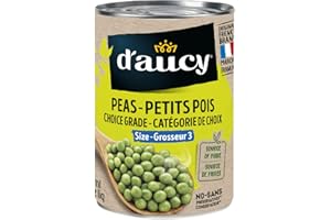 d'aucy Green Peas, Sweet and Tasty, Perfect Side Dish, No Preservatives, Source of Fibre, 398ml