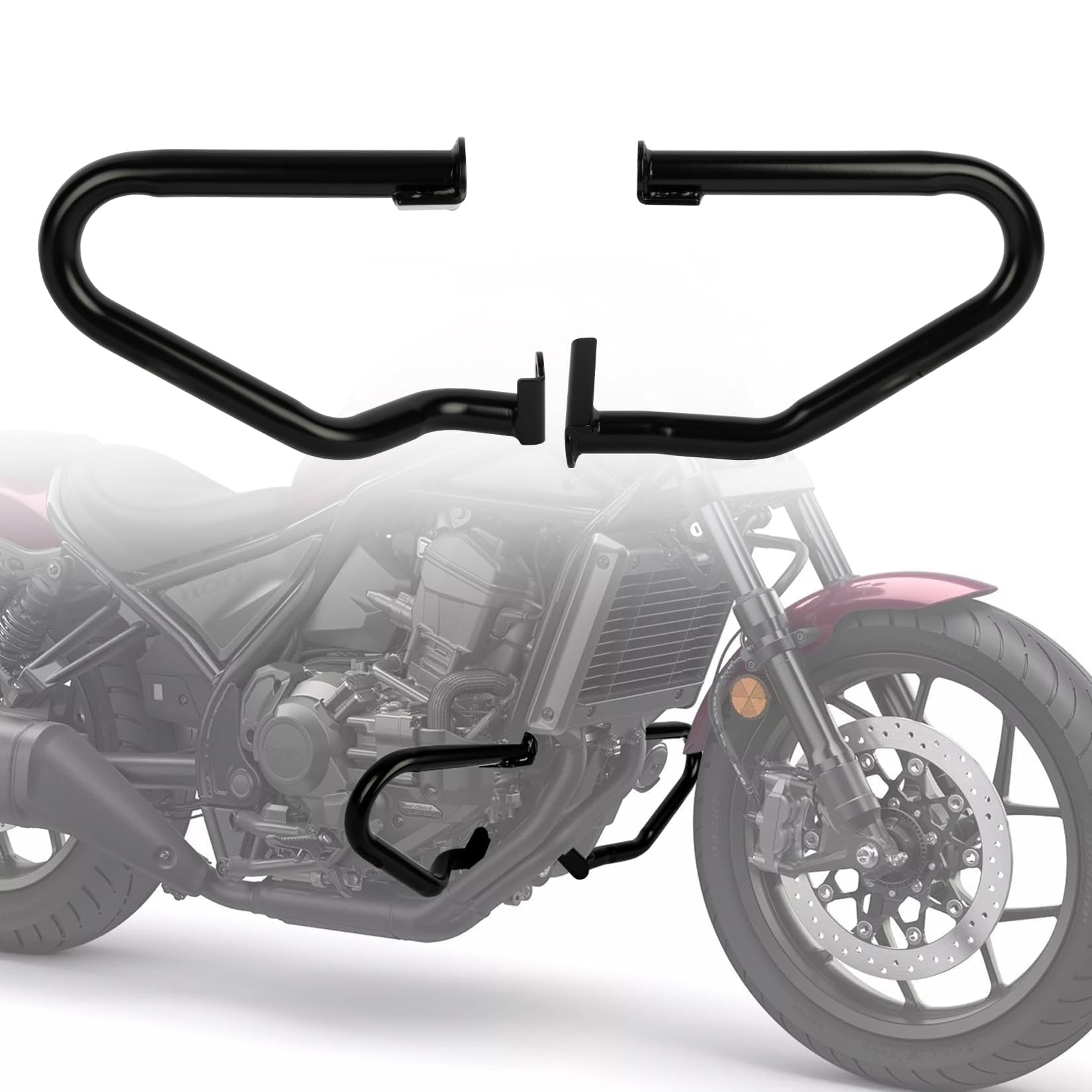 Photo 1 of Crash Bar for Rebel 1100 with Installation Instruction- PSLER Engine Guard Highway Crash Bars for CMX Rebel 1100 Rebel1100 DCT Rebel 1100T 2021 2022 2023 2024 Motorcycle Falling Protection