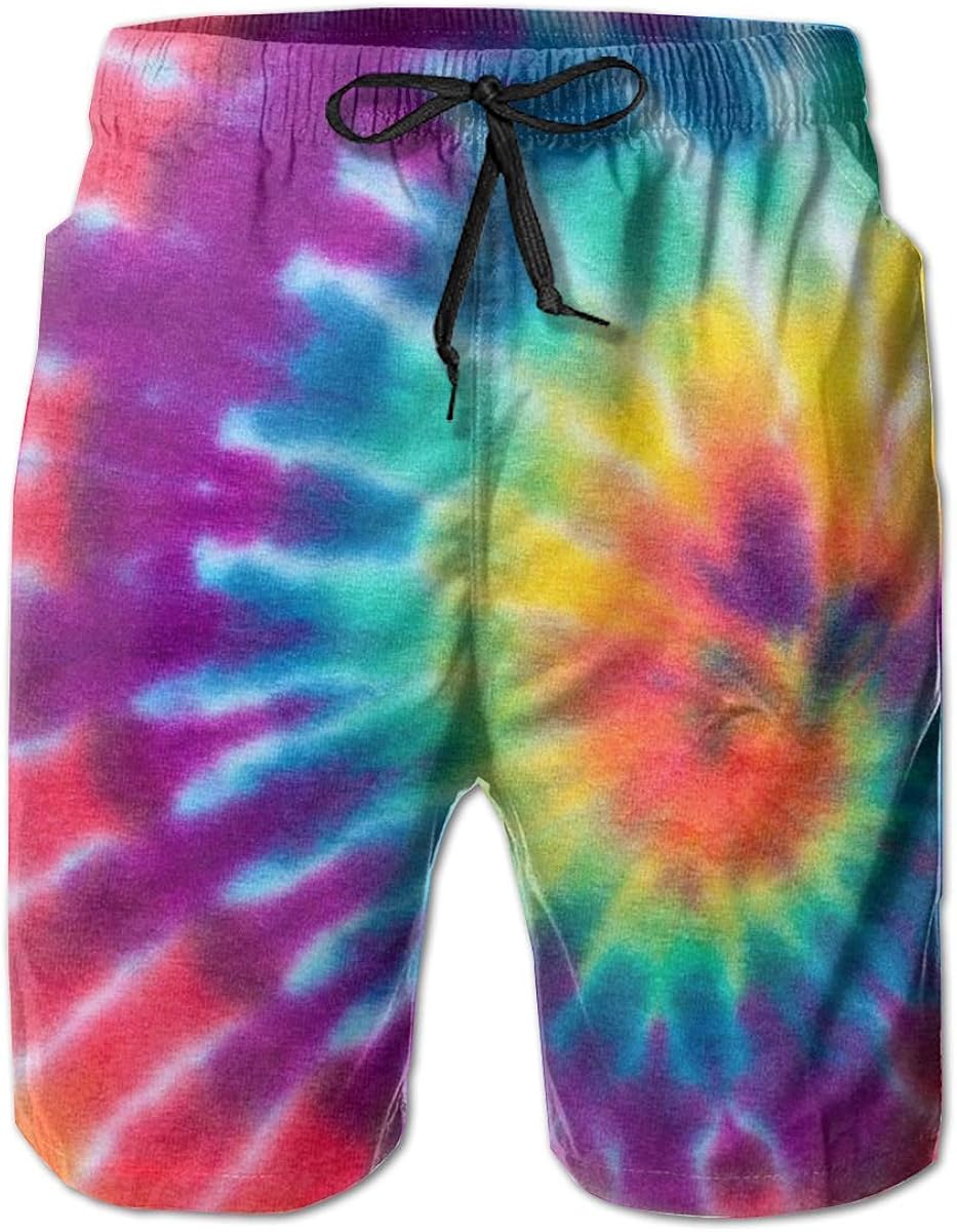Spiral Tie Dye Boys Big & Tall Cargo Short Half Pants Essentials