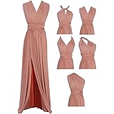 Edaydress Full Length one Dress with Over 100 Styles Multi Ways wrap Convertible Infinity Slit Bridesmaid Dresses