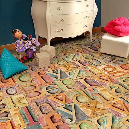 Floor Stickers Wood Grain Design Contact Paper Self Adhesive