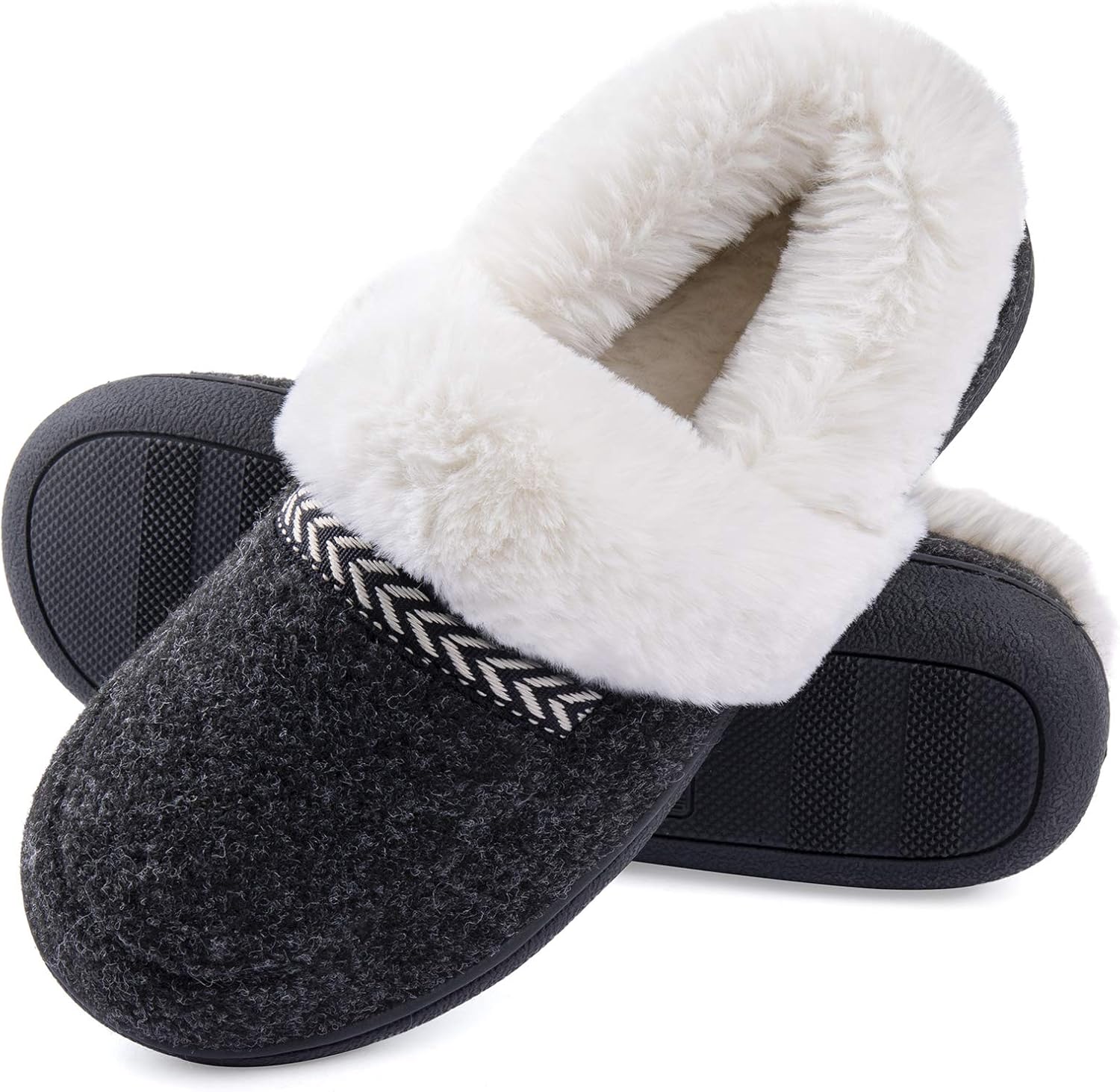 ultraideas comfort fleece memory foam slippers