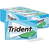 Trident Mint Bliss Sugar Free Gum, 12 Packs of 14 Pieces (168 Total Pieces) | Chewing Gum with Xylitol, Perfect for Long Lasting Fresh Breath at School, Work &amp; Travel
