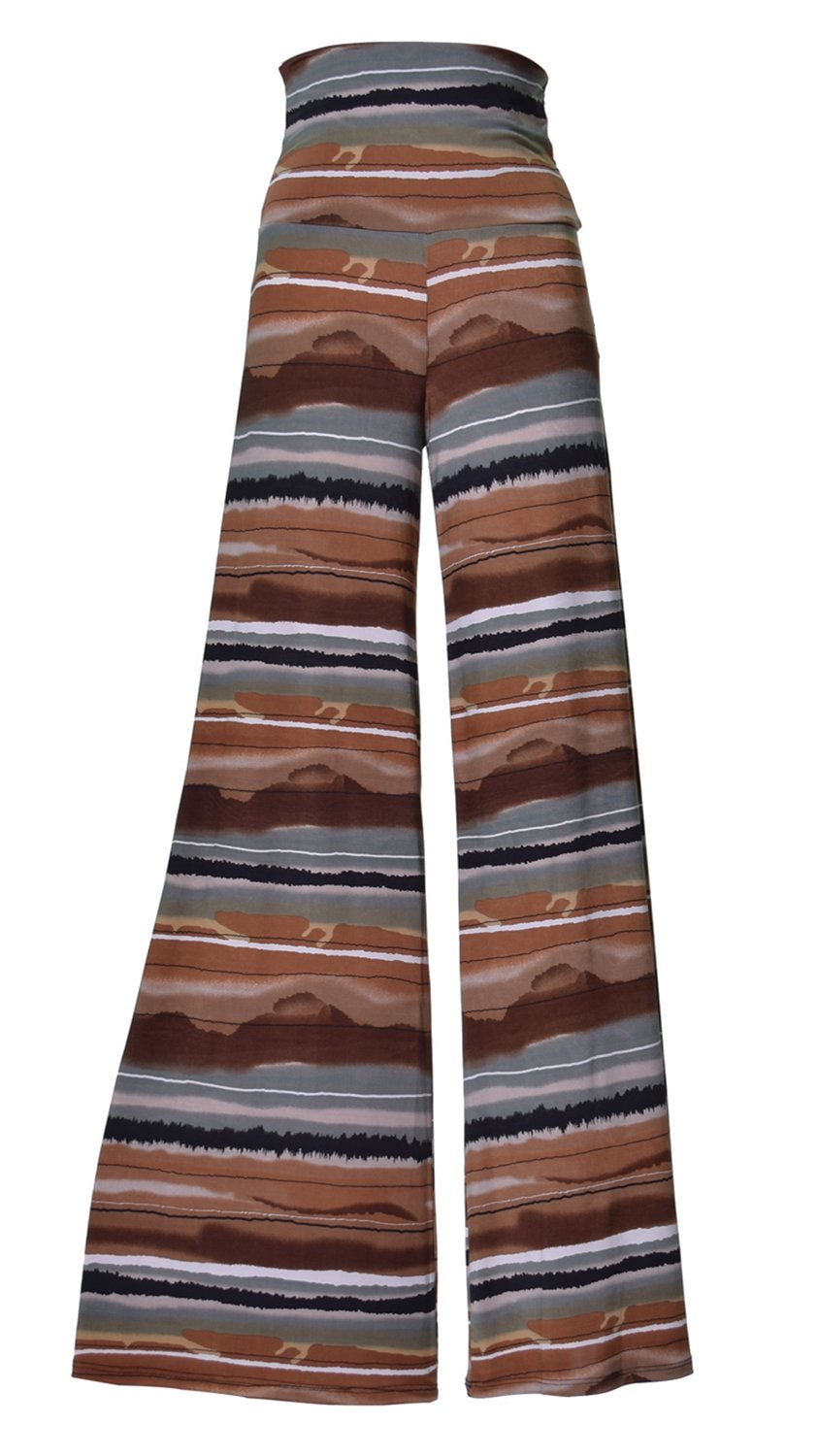 VIV Collection Stretchy Wide Leg Printed Palazzo