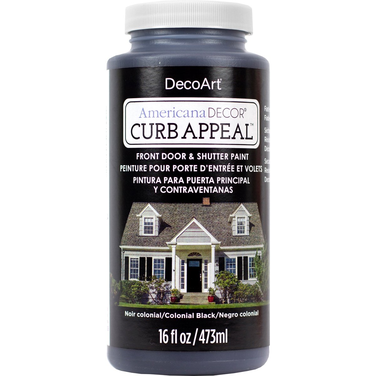 DecoArt Americana Curb Appeal Paint, Colonial Black, 15.74 x 6.98 x 6.98 cm