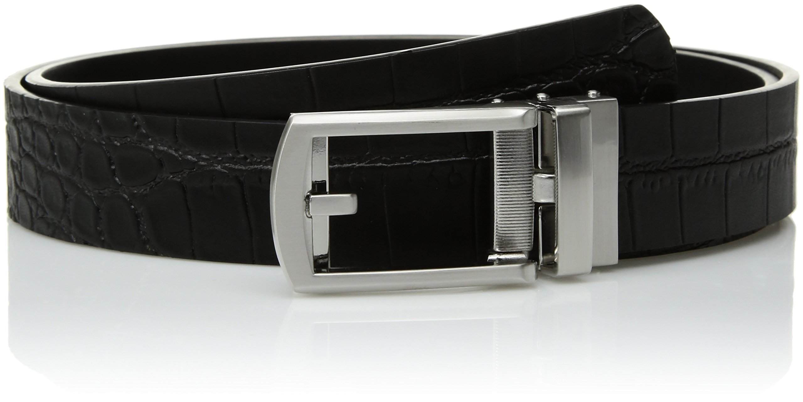 As Seen on TV Black Comfort Click Men's Adjustable Perfect Fit Leather Belt