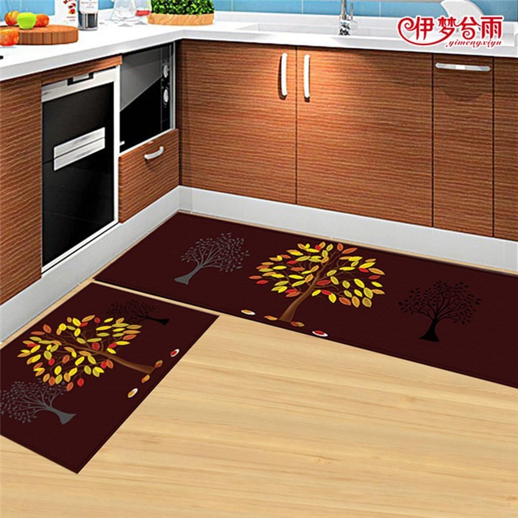 Kitchen Rugs DWW waterproof strip Rubber Backing Runner Area Doormat (only one) Kitchen carpet (Color : D, Size : 120 * 180CM)