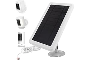 KAKAJUELO Solar Panel for Ring Camera, Power Supply for Ring Spotlight Camera Battery, Ring Stick Up Camera, Ring Solar Battery Charger, 13ft Charger Cable (1 Pack)