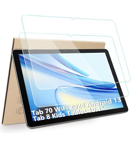 Films Protection écran Verre Trempé 9H Pour Tablette Dghrti TAB20 10,1" - Lot De 2 - Anti-rayures, Haute Clarté