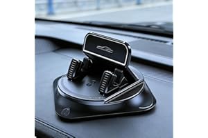 Masansan 360 Rotate Phone Mount Car Phone Holder with Spring Clip No-Slip Dashboard Phone Stand Case-Friendly Mount for Navig