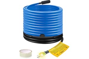 Self-Regulating Pipe Heating Cable for Pipe Frost Protection, Ci-Fotto 30FT Snow Deicing Heat Tape with Built-in Thermostat t
