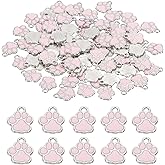 PATIKIL Enamel Dog Paw Print Charms, Lovely Paw Pendant Keychain Charm for Jewelry Making DIY Pet Memorial Gifts