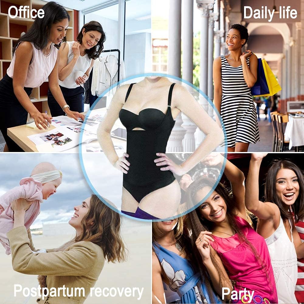 SHAPERX Women Shapewear Tummy Control Fajas Colombianas Open Bust Bodysuit Slimmer Body Shaper at  Women’s Clothing store