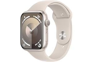 Apple Watch Series 9 GPS 45mm Starlight Aluminum Case with Starlight Sport Band - M/L