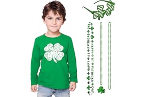 Alaiyaky Kids Boys St Patricks Day Shirts Toddler Long Sleeve Sweatshirt Clover Shamrock Shirt for Girls