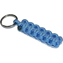 S For Law Enforcement Thin Line Paracord Keychain Custom Length