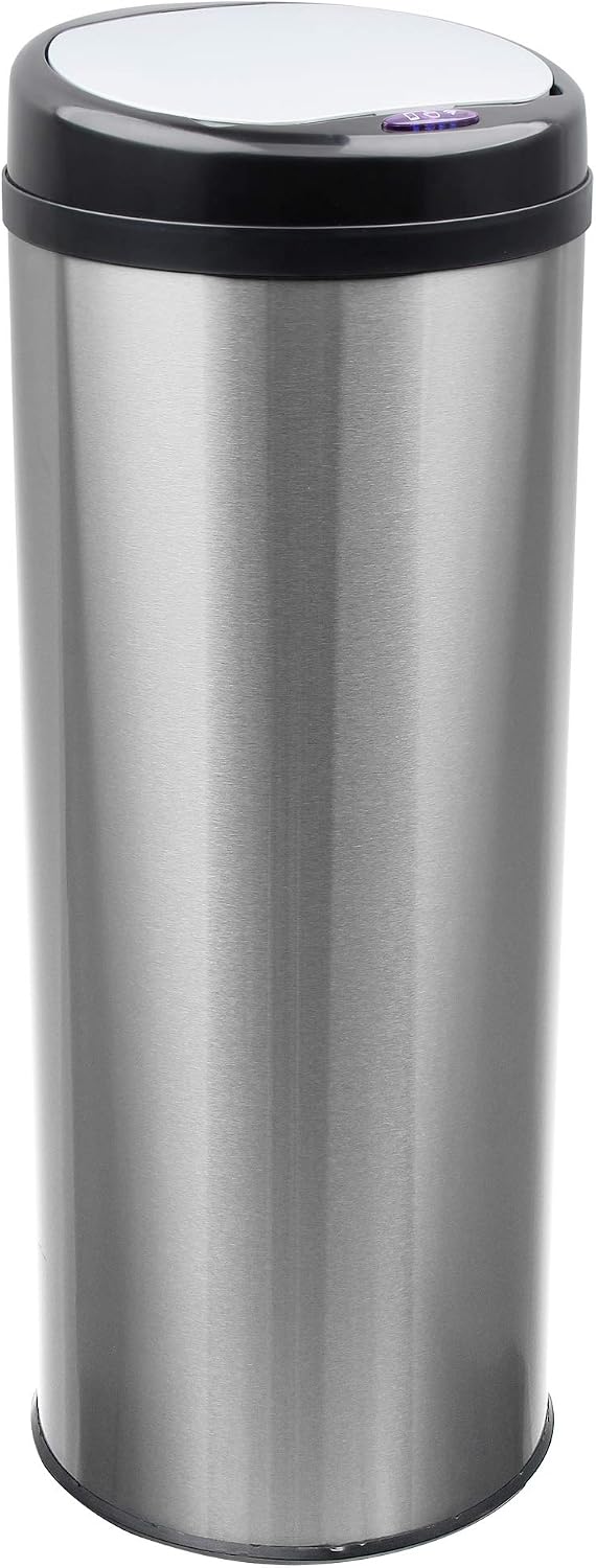 GRANDMA SHARK Tall Kitchen Sensor Bin, Rubbish Trash Can, Open-Cover by Infrared-Sensor
