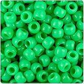 BeadTin Grasshopper Neon Bright 9mm Barrel Plastic Pony Beads (500pcs)