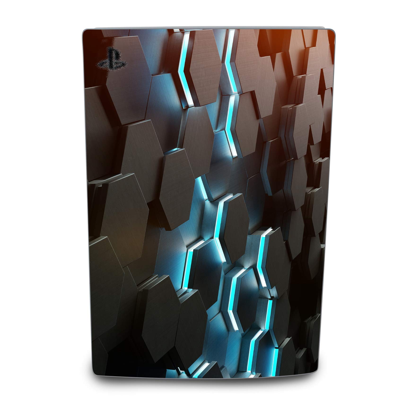 Finest Folia Screen Protector Compatible with PS5 Sticker Case for Games Console Case Sticker Vinyl Film Skin Against Scratches Design Cover RX040 (Disc Edition, No. 11 Hexagon)