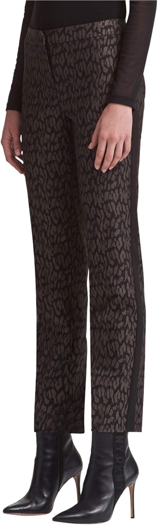 DKNY Womens Combo Fab Casual Trouser Pants, Black, 0 at Amazon Womenâs Clothing store