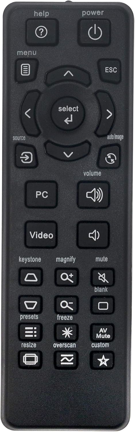 New Replaced Remote fit for Infocus Projector IN112 IN1110A IN1112A IN1116 IN1118HD IN112A IN112AT IN112X IN112XW IN114 RM-ANU156 IN114A IN114AT IN114ST IN114STA IN114X IN114XW IN116 IN116A IN116X IN1