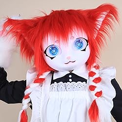 hbbhml Animal Cat Head Mask Fursuit Cute Plush