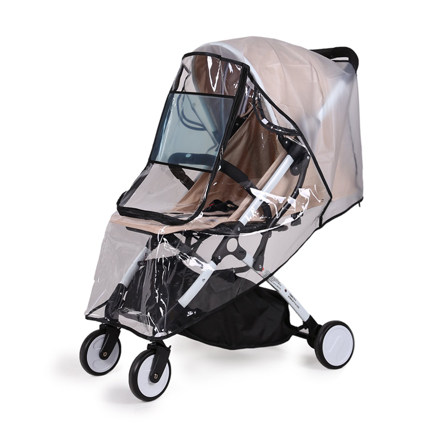 bemece Universal Regenschutz für Kinderwagen, Regenverdeck für buggy, Bequemes Zugangsfenster, Gute Luftzirkulation, Schadstofffrei
