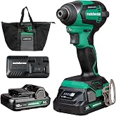 Metabo HPT 18V Cordless Brushless, Impact Driver Kit, WH18DEX | 2 Lithium-Ion Batteries Included, High Torque Output, 1/4-Inch Quick Change Chuck, Compact Lightweight